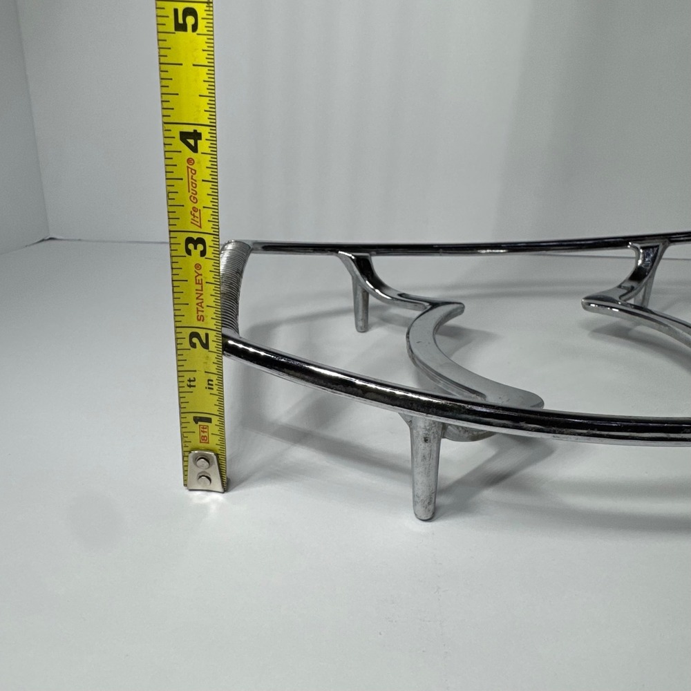 Vintage Corning Ware P-11-M Chrome‎ Serving Cradle Ribbed Handle Roaster Trivet - Picture 9 of 9